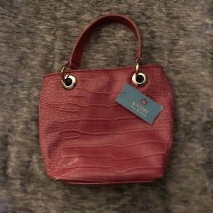 NWT Super Cute Kathy pink croc embossed purse